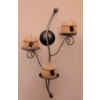 Image 1 : Decorative Brushed Bronze Candle Sconces - Wall Mounts 