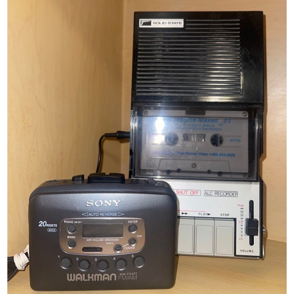 Solid State Cassette Recorder & Sony Auto Reverse Walkman