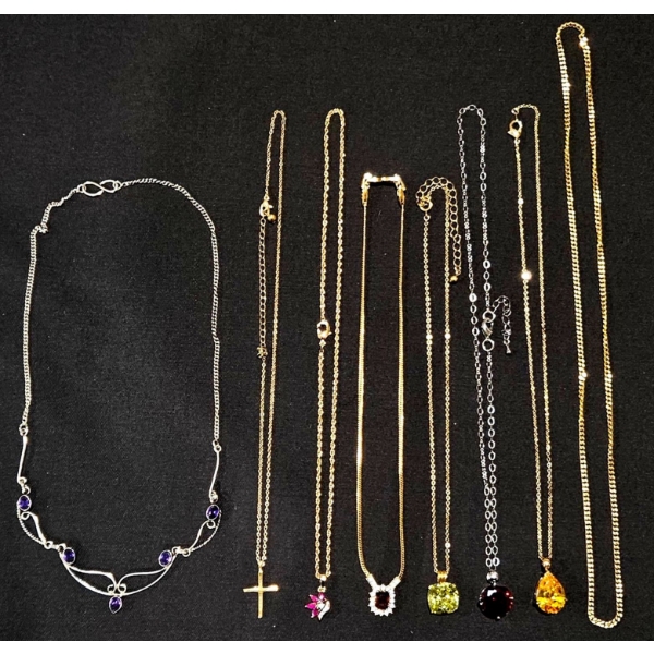 Gold and Silver , Stamped- Unverified Jewelry With Assorted Gemstones