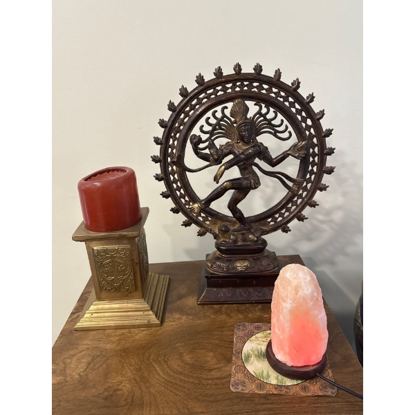 Shiva Brass Indian Statue 13T & Candles