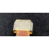 Image 1 : 14K Gold and Diamond Encrusted Men's Ring (total weight 8.4g)