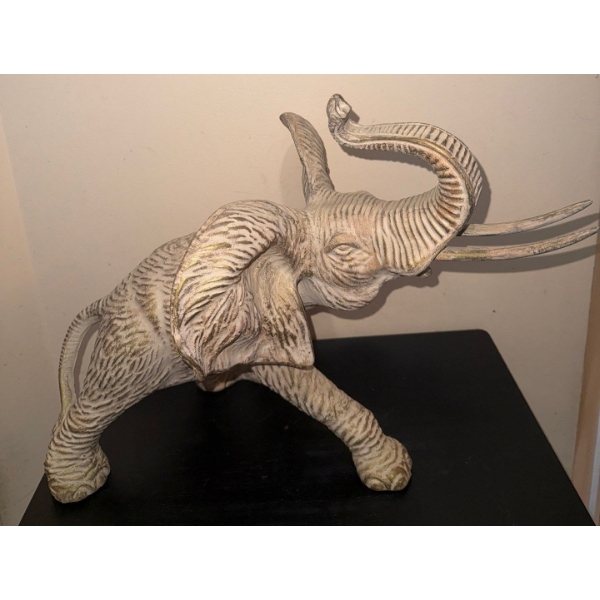 Vintage Elephant Statue - Art Pottery 20"Long 