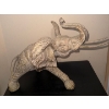 Image 1 : Vintage Elephant Statue - Art Pottery 20"Long 