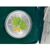 Image 3 : 2002 Canadian Coloured Maple Leaf Silver Dollar 1 tory oz 99.99% Silver
