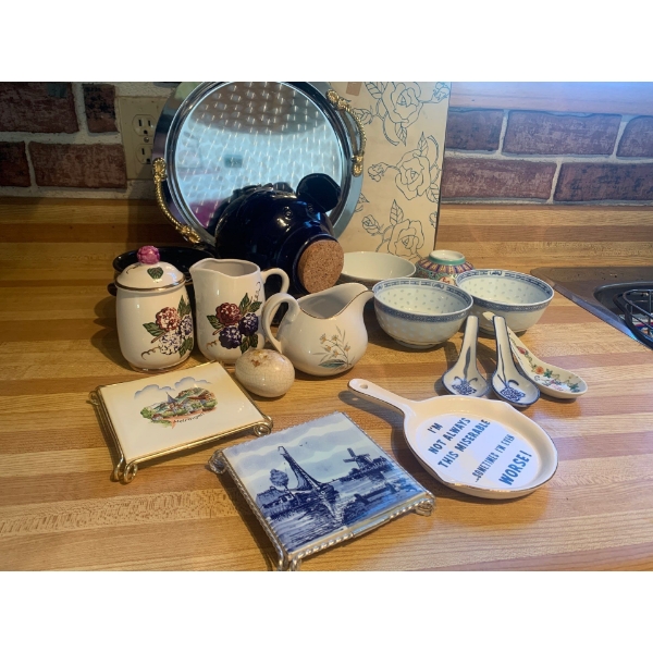 Pottery Collection, New Serving Platter, Piggy Bank, Oriental Dishes and More