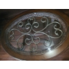 Image 2 : Wooden Coffee Table w/ Bevelled Glass Top and Scroll Design 48 W, 34 D, 21 T 