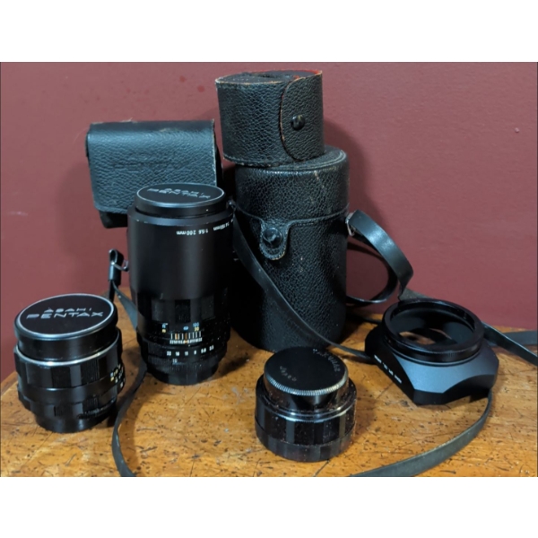 Photo Taker's Accessory Bundle - PENTAX 1:5.5 200 mm Takumar 1:3.5 136mm & More