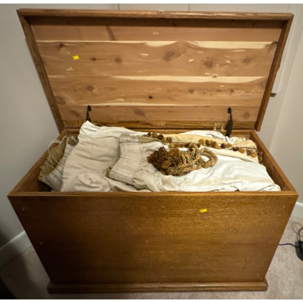 Wooden Blanket Chest, Contents NOT Included - 38W, 19D, 25T