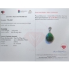 Image 3 :  Silver Emerald gemstone Pendant 3.6 ct Certified ($15,367 Appraisal)