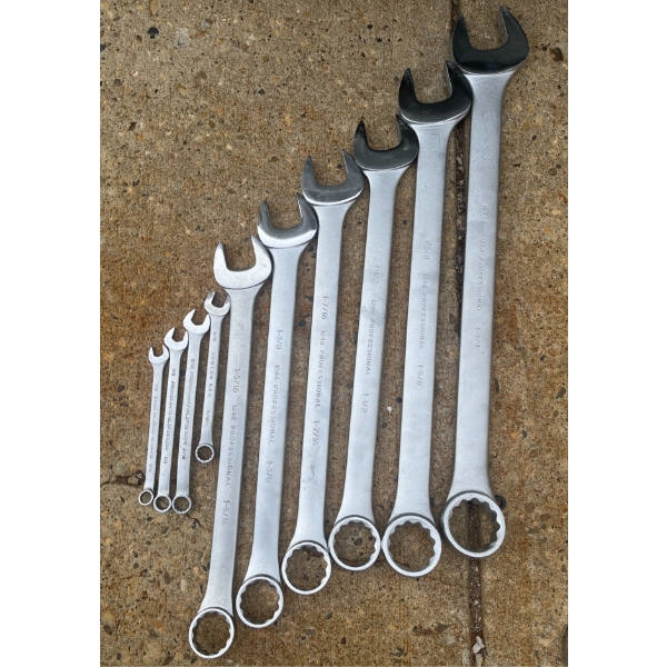 10 Proto USA Combination Wrenches SAE 