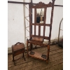 Image 2 : Beautiful Antique Hall Tree and Unique Wooden Storage Box on Stand - Measure's In Description