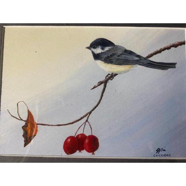 Perched Bird Painting (6.25" x 4.5")