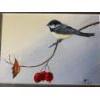 Image 1 : Perched Bird Painting (6.25" x 4.5")