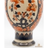 Image 4 :  Japanese Imari Porcelain Vase, Vibrant Color Palette Of Orange-Red Cobalt Blue And Gold Accents 