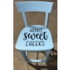 Image 4 : Farmhouse Chic Decor - Hello Sweet Cheeks Chair w/ Barn Wood Floral Art & More