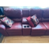 Image 5 : Large Wine L Shaped Couch, 5 Seater, Long Part is 138 In Long, 36 In Tall 