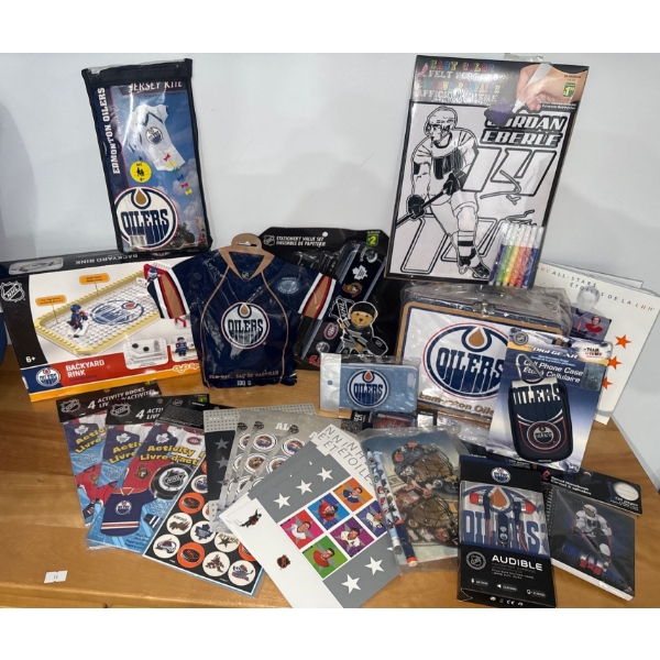 Collection Of Licensed Merchandise For The Edmonton Oilers - Jersey Kite & More