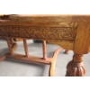 Image 7 : Wooden Dining Table w/ Extension and Carved Design 60 W Closed/ 96 W Opened, 38 D, 30 T