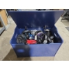 Image 3 : Blue Toy Box/ Storage Chest Full Of A Variety of Headphones