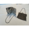Image 2 : Victorian Silver Mesh Purse w/ Antique Ciggerette Case 4T