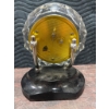 Image 2 : Moser Style Crystal and Metal Mantel Clock With Art Deco Design