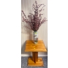 Image 1 : Assorted Decor - Oak End Table 24T Baskets Florals & More
