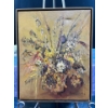 Image 1 : Hitzpa Original Floral Piece 16Wx20H (some damage to the canvas)