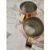 Image 3 : Pair of Birks Copper Beer Mugs 3.5" Top, 4.5 T