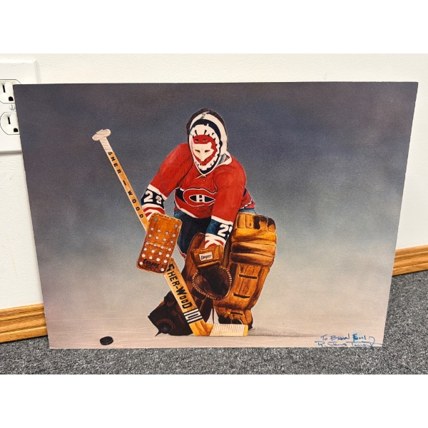 Montreal Canadiens Goalies Memorabilia Including Signed Artwork