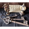 Image 1 : Antique Inspired Decor - Skeleton Keys Greek Frieze Wall Plaque 16L & More