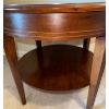 Image 4 : Mahogany Circular 2 Tiered End Table 24x20