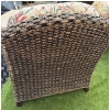 Image 6 : Stunning Outdoor Wicker w/ Upholstery Luxury Patio Chairs 31Tall