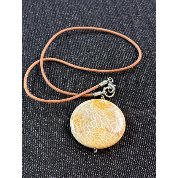 Fossil Coral Pendant & Necklace