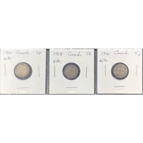 Canadian Sterling Silver Nickels
