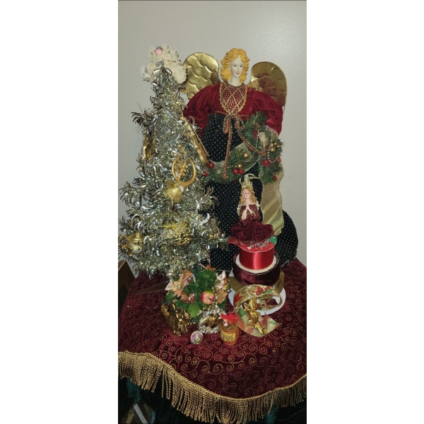 3 Foot Angel Figurine Metallic Mini Tree Ornaments & More 