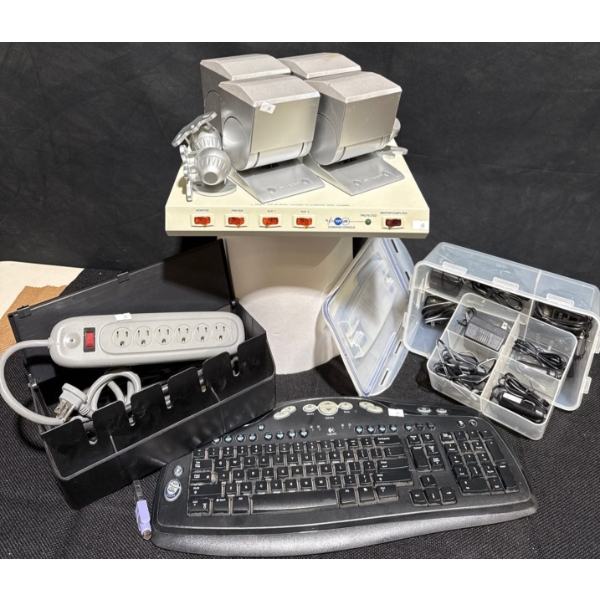 Electronic Hoard Sharp Speakers CP-CN300F Master Computer Command Console Cords Galore & More