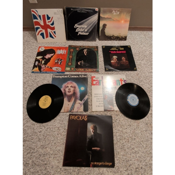 Vintage Vinyl Records - Emerson Lake & Palmer Liam Clancy Payola$ Earl Grant & More