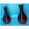 Image 1 : 2 Brothers; Lovely Pair of Hand Formed Decorative Art Merlot Vases - 10T Each