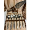 Image 2 : Set Of Angora Silver Plated Dessert Set. Forks, Spoons and Server with Additional Vintage Cutlery