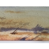 Image 5 : Tranquil Artist Signed Original Landscape Watercolor, Framed. - 21.5'W x 10.5"H Before Frame