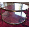 Image 4 : Mid Century Italian Brass Round Bar - Occasional Table 