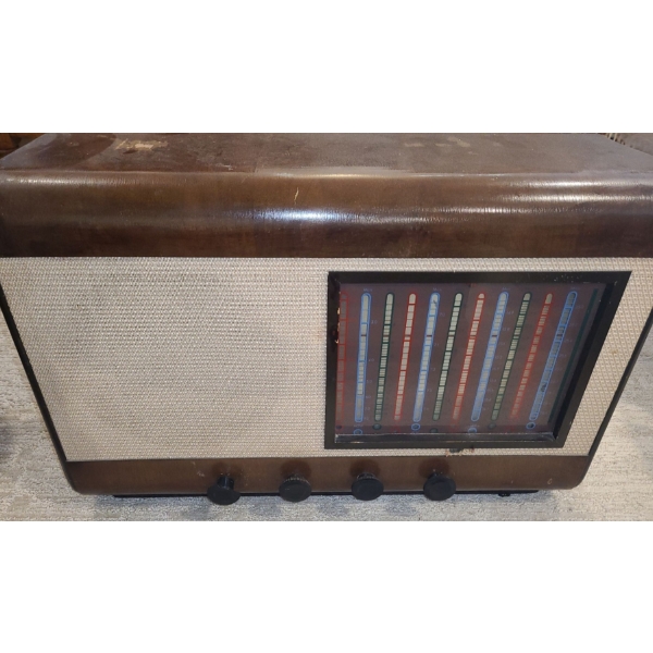 PYE Radio Receiver Model 7112    26 w 8 1/2 d 17 h