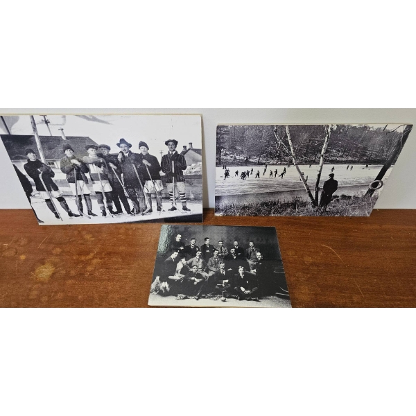 Three Antique Black-and-White Historical Photographs