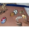 Image 5 : Assorted Pins, Earrings (Clip- On and Pierced), Tie Clip