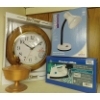 Image 1 : Brand New Wall Clock, Lamp, Proctor-Silex Steam-Dry Iron & Copper Container