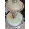Image 5 : Pair of Antique Lamps: 12" Diameter Base, 60 T and Marble Detail Lamp 10" Diameter Base 59.5 T