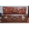 Image 1 : Vintage Suitcases (2) -  Unlocked, No Keys 