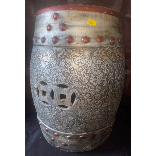 Unique Asian Metal Drum / Barrel Seat 24T