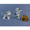 Image 2 : Swarovski Crystal Simba and Timone with Lion King Nameplate, 2H 2.25H