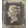 Image 3 : 1840 Authenticated First Issue Original Penny Black Stamp Oldest Postage Stamp & Book 